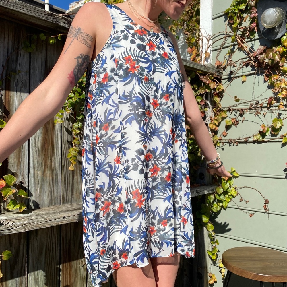 White Floral Dress